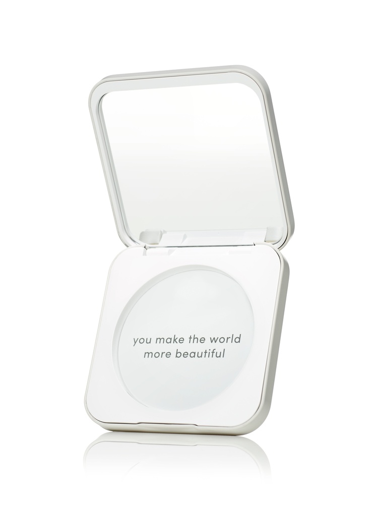 White Refillable Compact
