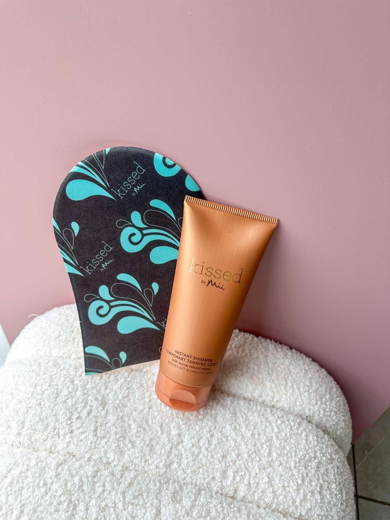 Instant Shimmer Lotion & handschoen